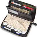 Cash Envelope Wallet All in One Budget System with 12x Tabbed Cash Envelopes, 12x Monthly Budget Cards,1x Yearly budget planner sheet Complete Money Organizer Set for Cash RFID Protection