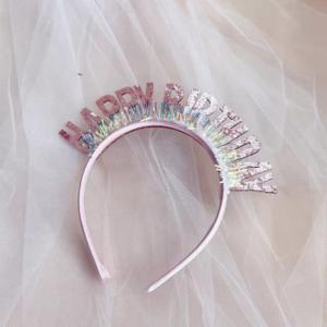 xo, Fetti Birthday Girl Headband - Fits Adult + Child | Bday Party Hair Accessory, 21st Favor, Birthday Party Decorations, 30th Supplies, Sweet 16, Cute Head Piece