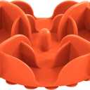 Jaoul Slow Feeder Dog Bowls Insert for Large Breed, 7 Inch Cuttable Slow Feeder Insert with 32 Octopus Suction Cups for Medium Large Size Dog Food Bowl (X-Large, Orange)
