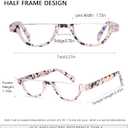 EYEURL Half Frame Reading Glasses for Women-4 Pack Blue Light Glasses Fashion Computer Readers for Women Anti UV Ray Eyeglasses with Spring Hinges,2.25