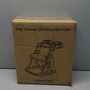 Potty Training Seat, Upgrade 2 in 1 Potty Training Toilet for Toddler, Toddler Toilet Seat for Boys Girls with Support Bar, Anti-Slip Pad and Step Stool (Gray)