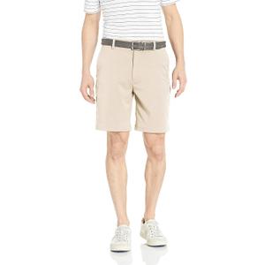Amazon Essentials Men's Classic-Fit 9" Inseam Moisture-Wicking Stretch Golf Shorts with Active Waistband, Functional Pockets, Stone, 56W