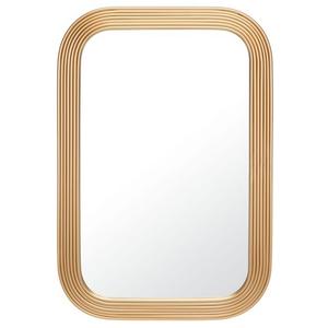 16X22 Brown Carved Wood Mirror