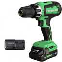 Metabo HPT 18V Cordless Drill Driver Kit, 1/2-Inch Keyless Chuck, Compact Power Drill Driver with 2.0Ah Lithium-Ion Metabo Battery, Charger, Powerful 470 in-lbs Torque, Two Speed Gear, DS18DFX