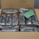 Skroam 10 Pack Glass Meal Prep Containers, 22 OZ Glass Airtight Food Storage Containers with Lids, Pantry Kitchen Storage Containers for Lunch, Food Storage, Meal Prep, Lunch Bento Boxes (Grey)