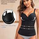 Women's Underwire Tankini Top Only - Push Up Swimsuit Top with Bra Support Tummy Control Bathing Suit Top No Bottom 2025 (L)