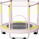 Fitinone Trampoline for Kids, 5 FT Indoor & Outdoor Toddler Trampoline with Safety Enclosure Net, Birthday Gifts for Kids, Gifts for Boy and Girl, Age 3-8