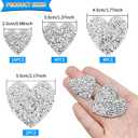 26 Pieces Heart Shape Iron on Patches Heart Rhinestone Patches Silver Adhesive Applique Hot Glue Rhinestone Love Hearts Glitter Crystal Patches for Clothing Jeans Shoes Hats Repair Decoration (4Sizes)