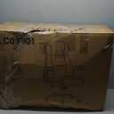 Ergonomic Office Chair with High Back Headrest, PU Leather Executive Desk Chair - Padded Flip-Up Armrests, Lumbar Support, Swivel Computer Chair for Home Office & Gaming, Black