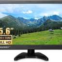 Haiway 15.6 inch Small Computer Monitor, High Resolution 1920x1080P Small hdmi Monitor with HDMI/VGA/BNC/AV/USB Port for PC, Laptop, CCTV Security Monitors with Remote Control, Built-in Speakers