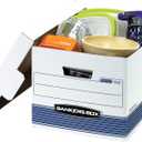 Bankers Box 20-Pack Medium Duty File Storage Boxes with Lids, FastFold Assembly, Letter/Legal, STOR, (0076315)
