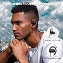 USB C Headphones Wired Earbuds Open Over Ear Buds for Apple/Android USBC Type C Earphones Wire Corded for iPhone 17 17e 16 16e 15 Pro Wrap Around Ear Hook for Samsung S26 Ultra S25 S24 S23 Plus Black