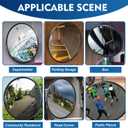 Maitys 2 Pcs Convex Mirror Acrylic Safety Security Traffic Corner Mirrors Adjustable Wide Angle View with Fixing Bracket for Indoor Outdoor Garage School Classroom Warehouse(8 Inch)
