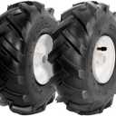 11x4.00-4" Tiller Tire and Wheel (3/4" Axle Size), 3-1/8" Centered Hub, Compatible with Craftsman & Troy-Bilt Tiller Garden Trailer, Tractor, Tillers, and Snowblower Tire