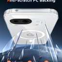 FNTCASE for Google Pixel 10a Case: Magnetic Military Grade Drop Protection with Screen Protector Anti Yellowing Cell Phone Cover - Rugged Shockproof Protective Bumper Transparent Cases(Clear Magsafe)