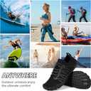 Hike Barefoot Water Shoes for Women Men Footwear, Quick Dry Wide Toe Box Pro Beach Swim Athletic Sports Shoes, Non-Slip Lightweight Aqua Shoe for Pool Hiking Walking Kayaking Diving Surfing (A3 Black)