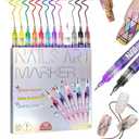 Wcatea 2026 New 12 Colors Nail Art Pens Set, 0.5mm Fine Tip Polish Markers for Drawing - Quick Dry Waterproof DIY Nail Art Kit for Beginners, Gel & Acrylic Nails, Home Salon Manicure Tools (1 Set)
