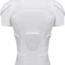Mens Padded Compression Shirt Football Rib Protectors 6-Football Pads Chest Protector Padded Shirt Protective Gear for Football Baseball Basketball