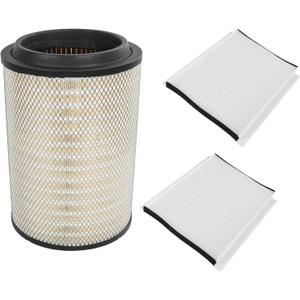 JDMSPEED Engine & 2 Air Filters P606720 P606555 Compatible with Volvo VNL 780 760 860 670 630, VN 780 670, VH VHD VNM D12 D13 D16 Replaces RS4642 LAF9201 AF26405 CAF24000 49084 20411815