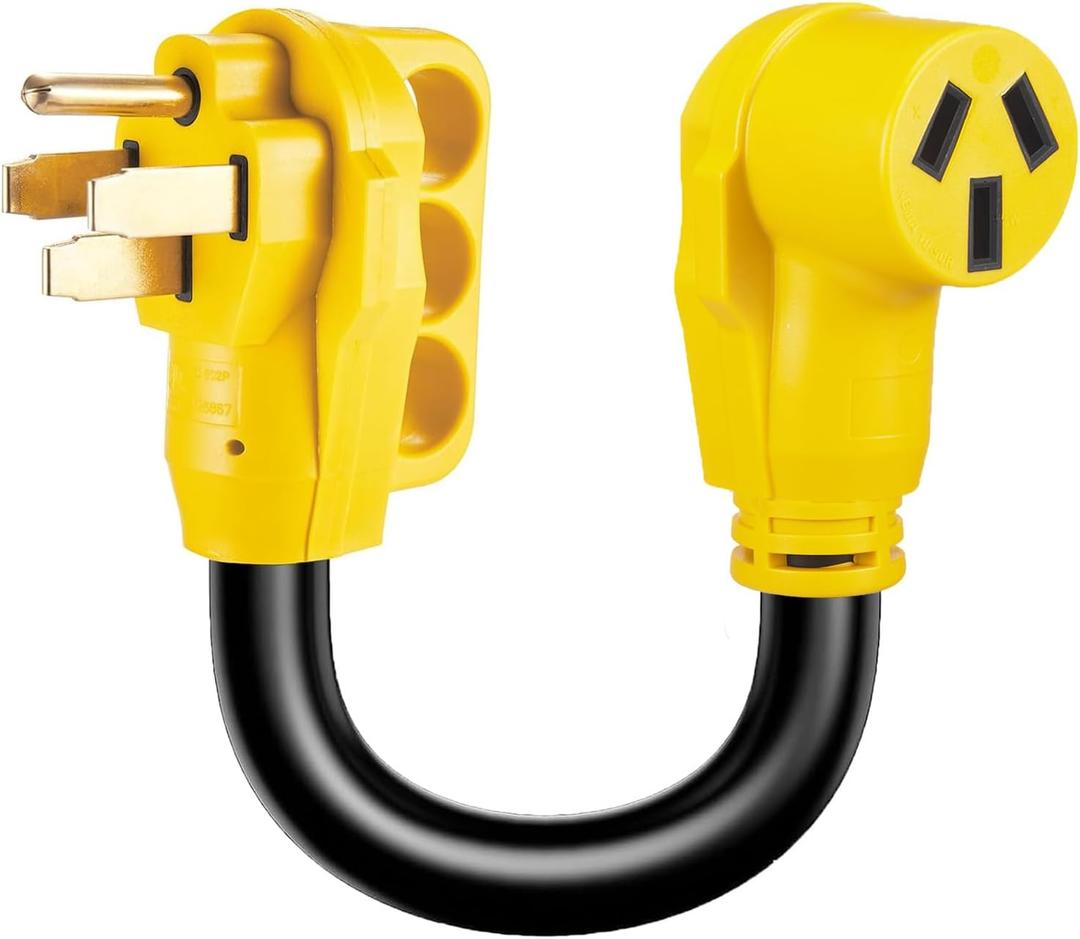 NEMA 14-50P to 10-50R RV to Stove Adapter Cord, STW 6 AWG, 50 Amp 250 Volts 4-Prong Generator Plug to 3-Prong Oven Female Connector Adapter, for Kitchen Rang, Stove, Oven, EV, ETL Listed