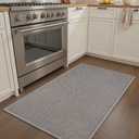 RESARE Kitchen Mats, Non Slip Kitchen Mats for Floor, Absorbent Quick Dry Washable Kitchen Rugs in Front of Sink, Hallway, Laundry, Kitchen Floor Mat(Beige, 17"x 48")