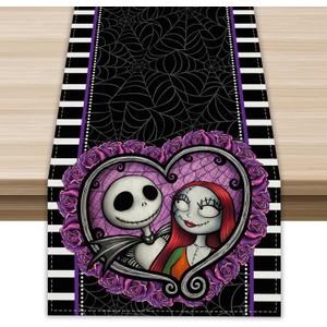 2 x Halloween Table Runner Halloween Decorations for Home Kitchen Dining Halloween Party Decorations 13x72 Inch