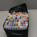 AnyMark Alcohol Markers Brush Tip, 100+1 Colors Dual Tip Brush & Chisel Alcohol-Based Art Markers Set with Case for Adult Artists Drawing Coloring