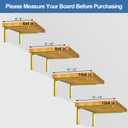 Heavy Duty Shelf Brackets, 6 Pack 10" x 6" Gold Metal Shelving Brackets 5mm Thick Shelf Support Bracket for DIY Decorative ( L 10" x H 6" x W1.5)