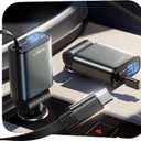 LISEN Car Charger USB C Fast Charge, Retractable Car Charger USB C [Ultra-Compact] for Car Accessories for Women Men Phone Type C Charging for iPhone 17 Pro Max 16 15 Samsung S26 S25, MacBook Neo (Grey)