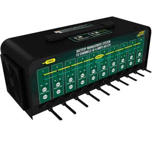 Battery Tender 10 Bank Multibank Charger - 40 AMP (4 AMPs Per Bank) - Selectable 12V / 6V - Smart and Switchable 12V Multi Battery Charger and Maintainer - 021-0134-DL-WH