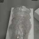 4 Pack Clear Hammered Glass Shade, Bell Shaped Light Fixture Replacement Globe or Cover with 2-1/8-Inch Fitter for Ceiling Fan Light Chandelier Wall Sconce, G0014