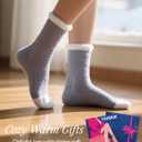 TEHOOK Warm & Cozy Valentines Gifts for Women, Fluffy Fuzzy Plush Sleeping Slipper Socks - Soft Warm Fabric (One Size, Multi-color)