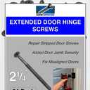 Oil Rubbed Bronze Wood Screws 9 X 2-1/4 Inch  Extra Long Steel Door Hinge Screws - Door Security Screws - 24 Pack
