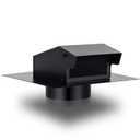 Rossesay Roof Vent Cap with Damper Removable Screen and Bottom Extension Kitchen Range Hood Steel Roof Bathroom Exhaust for Ventilation System, Black(4 Inch)
