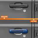 Savadicar 3-Piece Blue Door Handle Cover Trim Kit for Jeep Wrangler JL JLU 4xe & Gladiator JT 2018-Present Exterior Handle Cap Accent Accessories