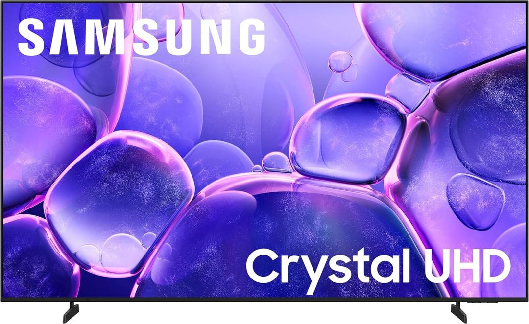 Samsung 65-Inch Class Crystal UHD U8000F 4K Smart TV (2025 Model) Endless Free Content, Crystal Processor 4K, MetalStream Design, Knox Security, Works with Alexa