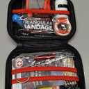 Mini First Aid Kit, 100 Pieces Water-Resistant Hard Shell Small Case - Perfect for Travel, Outdoor, Home, Office, Camping, Hiking, Car (Red)