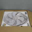 LEDIARY Caged Ceiling Fan with Light and Remote, 20in Small Low Profile Ceiling Fans with Lights, 6 Speed Farmhouse Flush Mount Ceiling Fan for Bedroom, Kitchen, Living Room-White and Gold