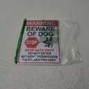 2 Pack Beware of Dog Signs, 13x9.9 inch Reflective Tin Sign Beware of Dog for Fence, Do Not Enter Sign Great for Garden and Yard Wall Decor