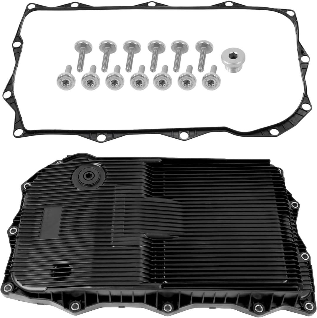 Transmission Oil Pan Filter and Gasket Kit Compatible with Ra~m 1500 2500 3500 & Grand Cherokee & Charger, Challenger, Charger & Chrysle~r 300, 8-Speed Automatic Transmission