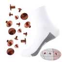 ONEGrounding Socks with 8 Pure Copper Solid Screw with Screwdriver -Secure-Suitable for Most Copper-containing grounding Shoes-Men-White