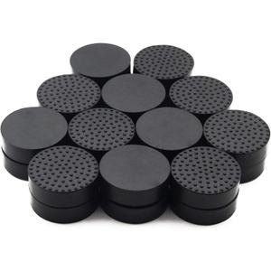 24 Pack Invisible Pot Feet with Enhanced Non-Slip Surface Grip Plant Pots and Flowers, Solid Rubber Pots Risers, Pot Lifters for Indoor or Outdoor Planters, Black 