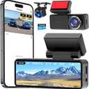 4K Dash Cam Front and Rear, 4K+2K Dash Camera for Cars with 5GHz WiFi & APP Control 64GB Included, 3.2" IPS Screen Dual Dashcam 24H Parking Monitor G-Sensor Night Vision Loop Recording