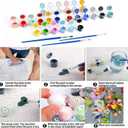 CSZPPQAF Paint by Numbers Kit for Adults Beginner, Flower Paint by Number Kits on Canvas, DIY Easy Acrylic Watercolor Wildflower Oil Painting by Numbers for Home Wall Decor 16X16inch