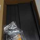 Key Holder for Wall, Decorative Key and Mail Holder with Shelf Has Large Hooks for Bags, Coats, Umbrella  Paulownia Wood Key Hanger with Mounting Hardware (9.8W x 6.7H x 4.2D) (Black)