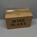 C CREST Wine Glasses Set of 8, 12oz, Lead-free, Clear, Durable Glassware