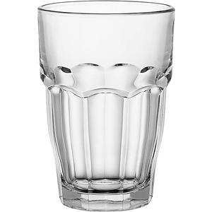 Bormioli Rocco Rock Bar Stackable Beverage, Set Of 6 Dishwasher Safe Drinking Glasses For Soda, Juice, Milk, Coke, Beer, Spirits  12.5oz Durable Tempered Glass Water Tumblers For Daily Use