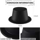 SATINIOR 24 Pack Black Plastic Top Hats Magician Costume Party Hats for Kids & Adults Bulk Dress up for Cosplay Birthday