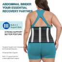 Abdominal Binder Post Surgery Plus Size | Postpartum Belly Band Wrap | Post C Section Belly Binder | Stomach Compression Hernia Belt For Men or Women Hernia Surgery, Natural Birth, Abdominal Injuries,Hysterectomy (4XL)