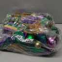 Riceshoot 6 ft Artificial Mardi Gras Garland with Ball Mardi Gras Decorations Hanging Garland for Mantel Carnival Party Decorations Purple Green Gold Party Supplies for Mantel Fireplace Wall Window